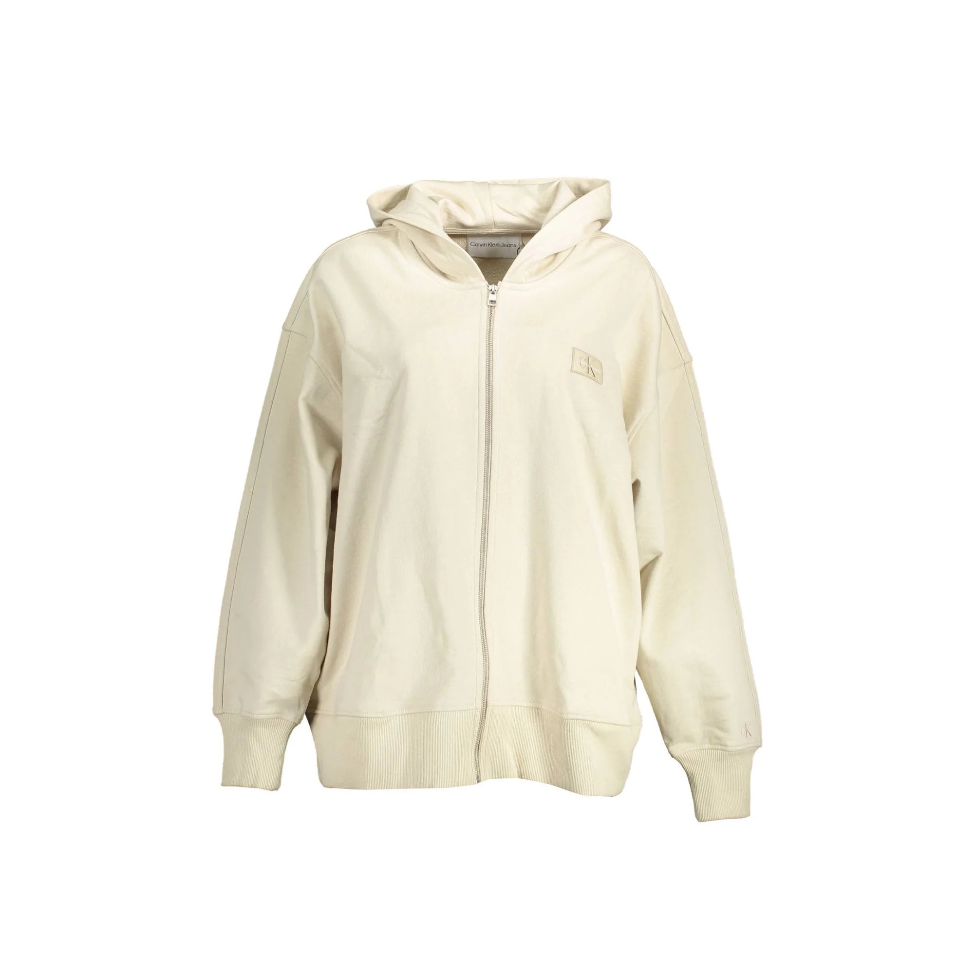 Calvin Klein Felpa Maniche Lunghe Donna Beige Ricamo Felpe - foto prodotto