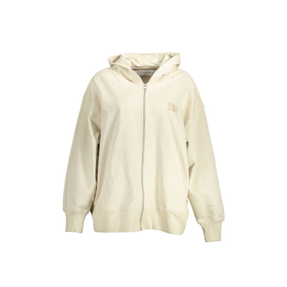 Calvin Klein Felpa Maniche Lunghe Donna Beige Ricamo Felpe - foto prodotto