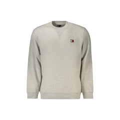 Tommy Hilfiger Felpa Maniche Lunghe Senza Zip Uomo Grigia Ricamo Logo