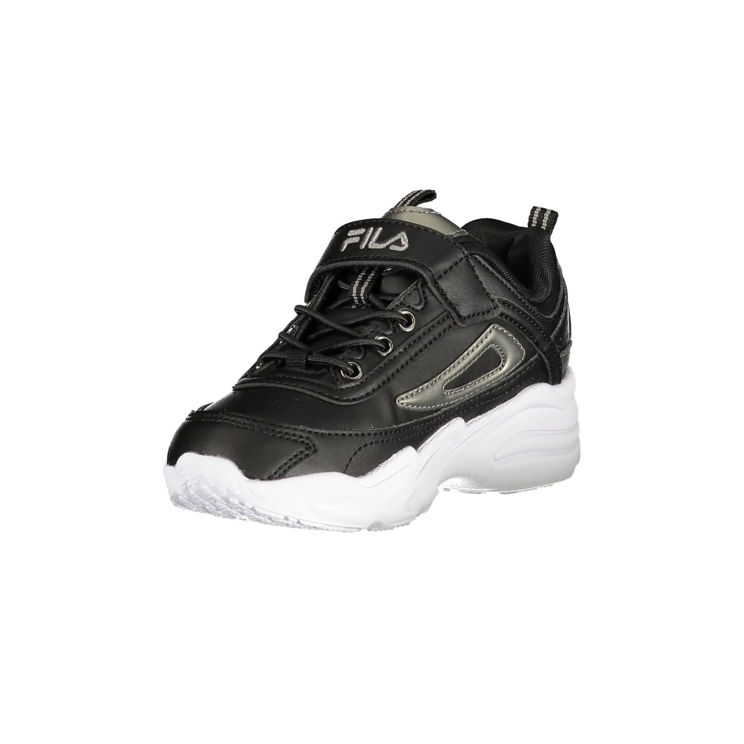 Fila Sneakers Bambino Nere Sportive Strappo Logo unisex nero - vista 3