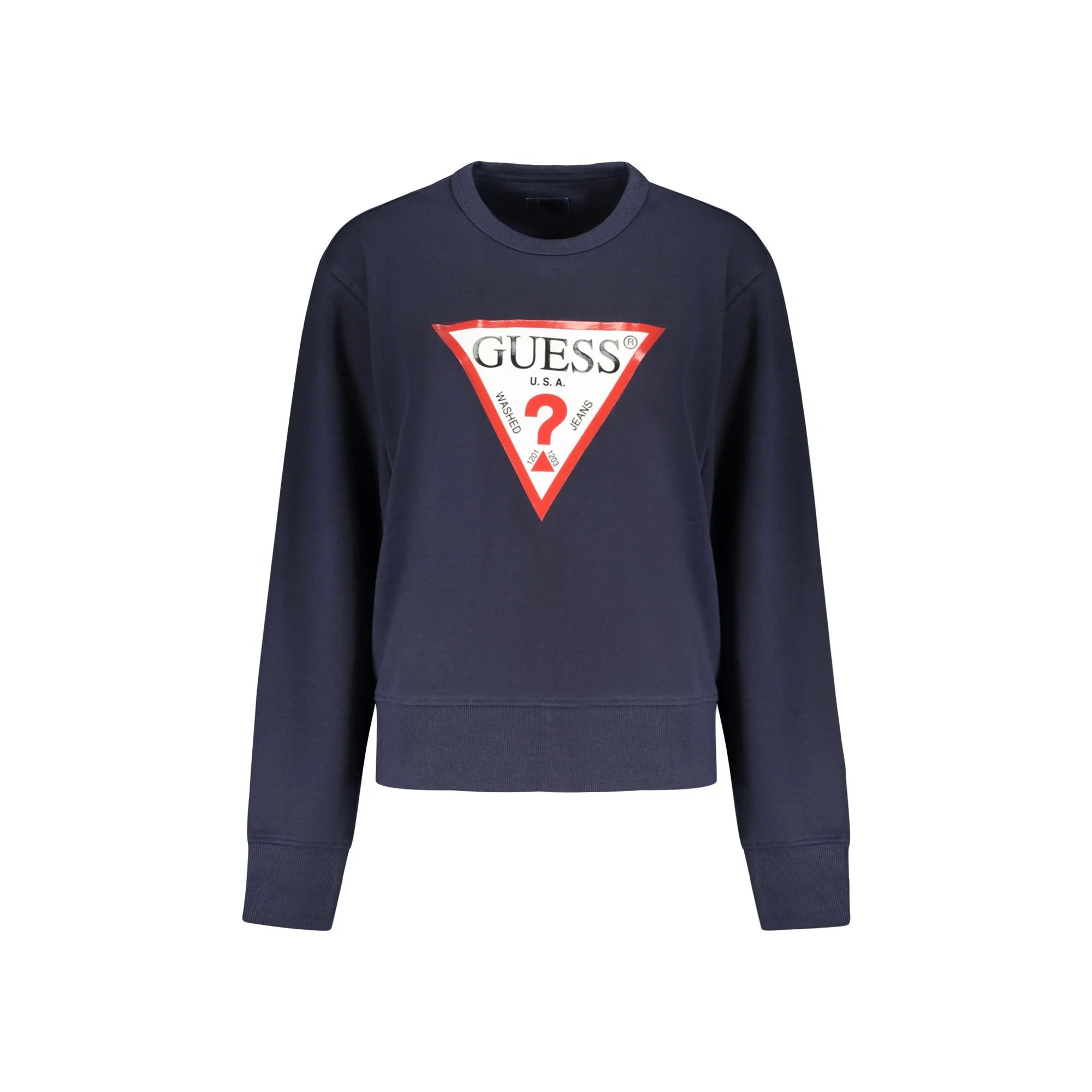 GUESS JEANS FELPA SENZA ZIP DONNA BLU