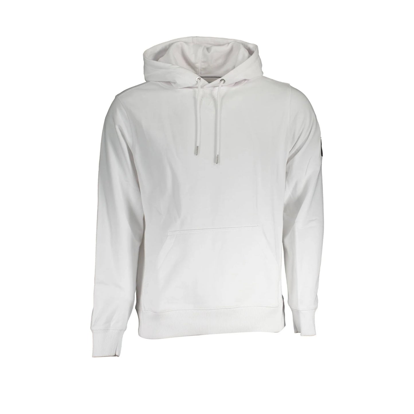 Calvin Klein Felpa Uomo Bianca Cappuccio Tascone Applicazione Felpe Bianco - foto prodotto