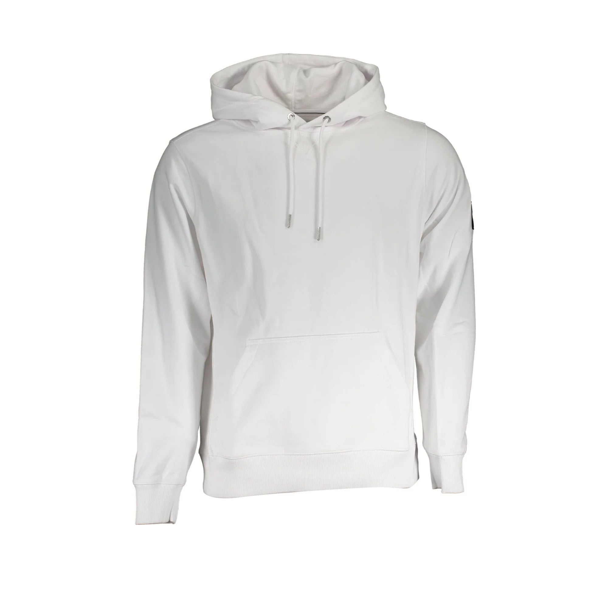 Calvin Klein Felpa Uomo Bianca Cappuccio Tascone Applicazione Felpe Bianco - foto prodotto