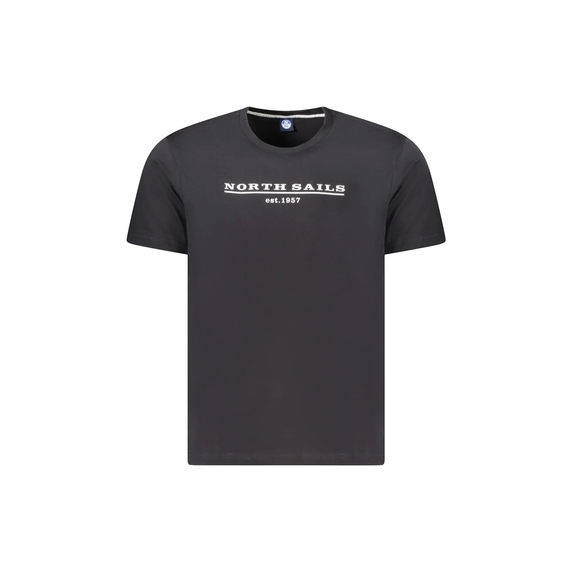 North Sails T-Shirt Maniche Corte Uomo Nera Stampa Logo Nero - foto prodotto