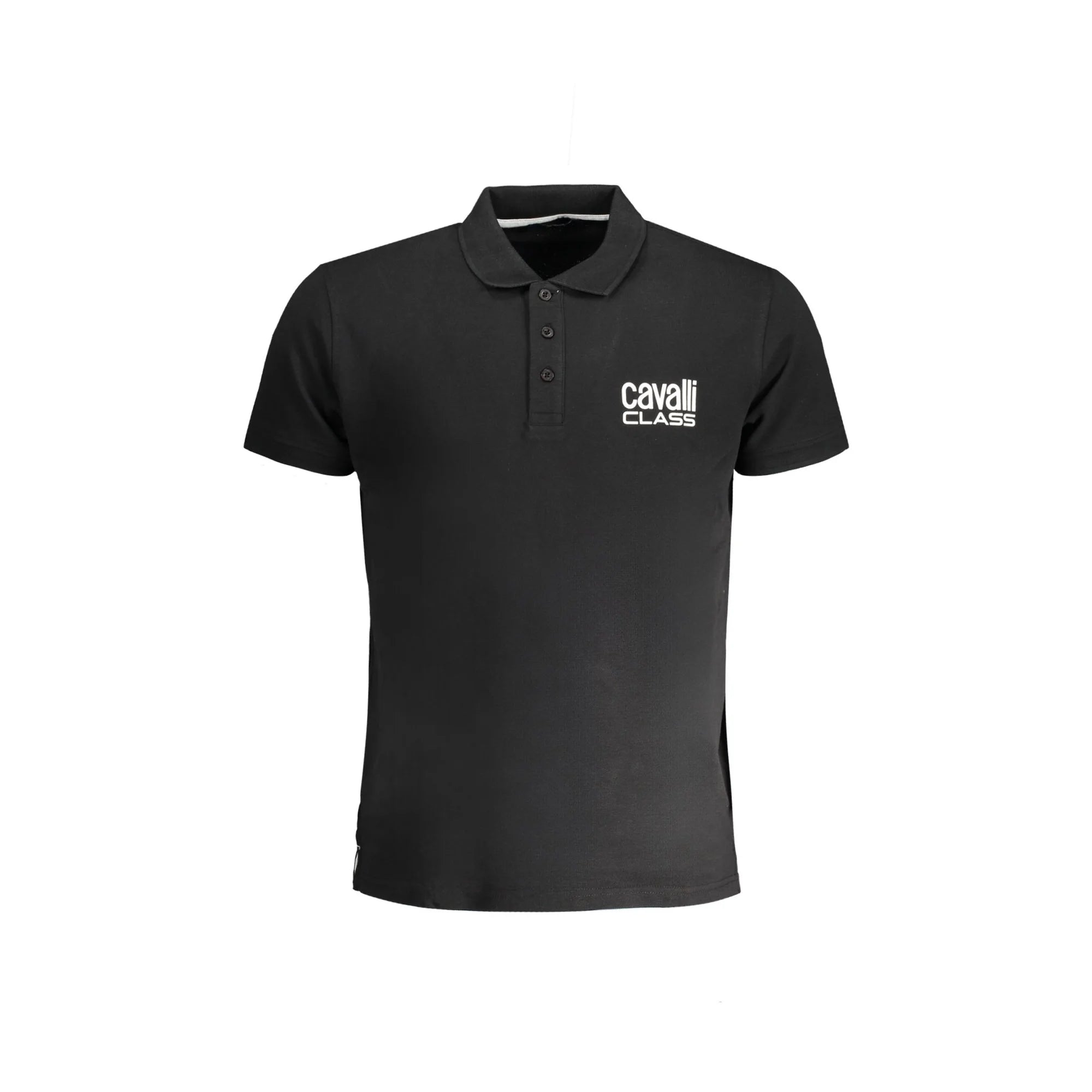 Cavalli Class Polo Maniche Corte Uomo Nera Stampa Logo Nero - foto prodotto