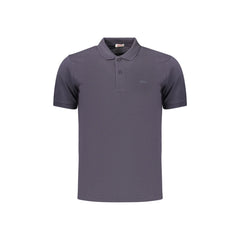 Rifle Polo Maniche Corte Uomo Blu Ricamo