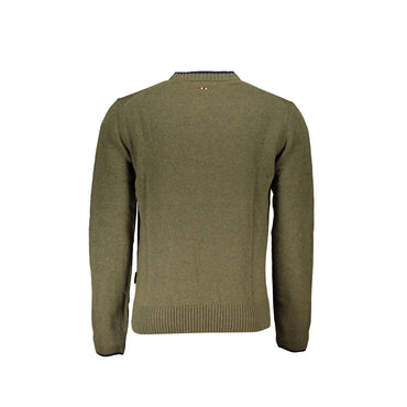 Napapijri Maglione Uomo Verde Ricamo Maglie - vista 2