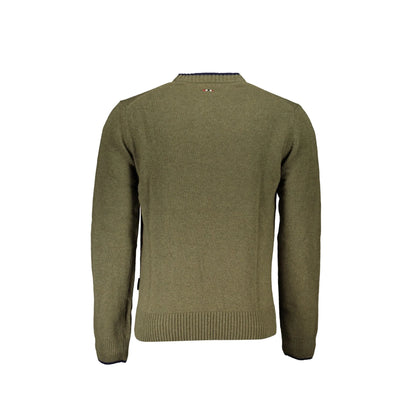 Napapijri Maglione Uomo Verde Ricamo Maglie - vista 2