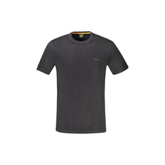 Boss T-Shirt Kurzarm Herren Schwarz Logo Druck