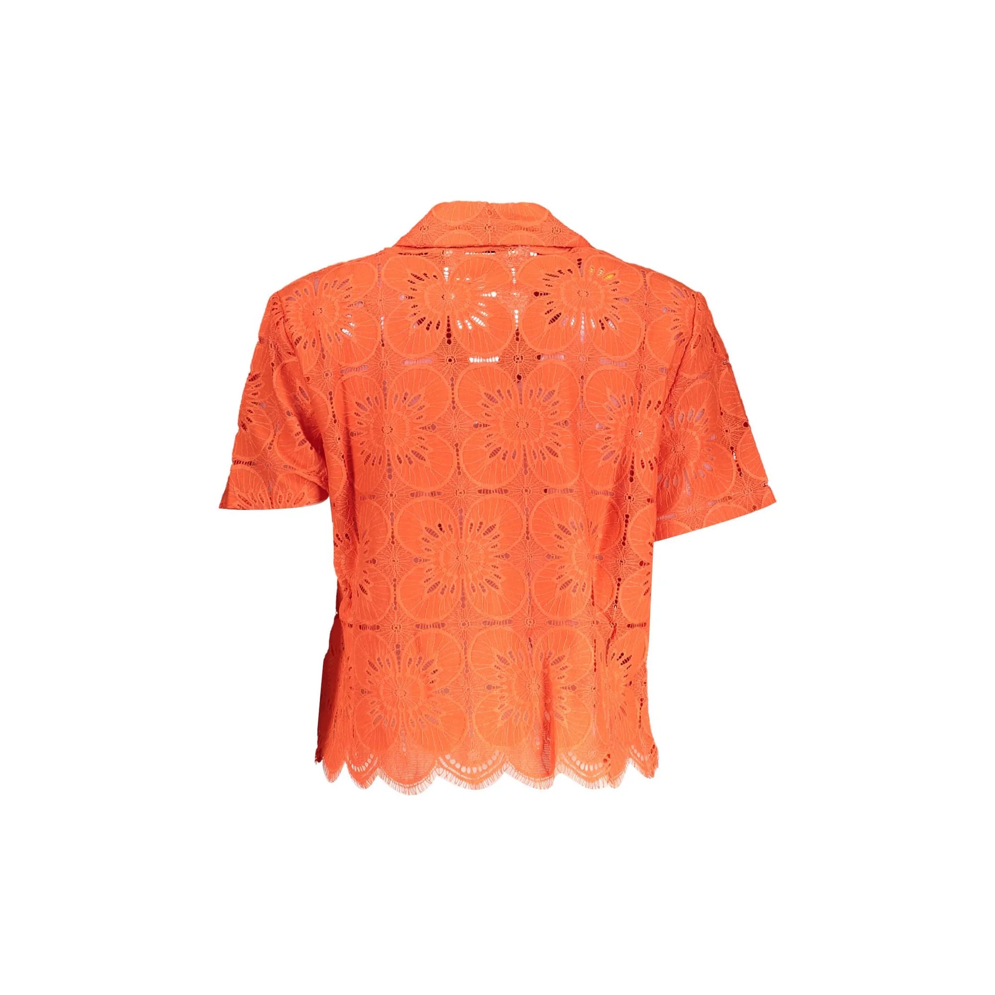 DESIGUAL CAMICIA MANICHE CORTE DONNA ARANCIO