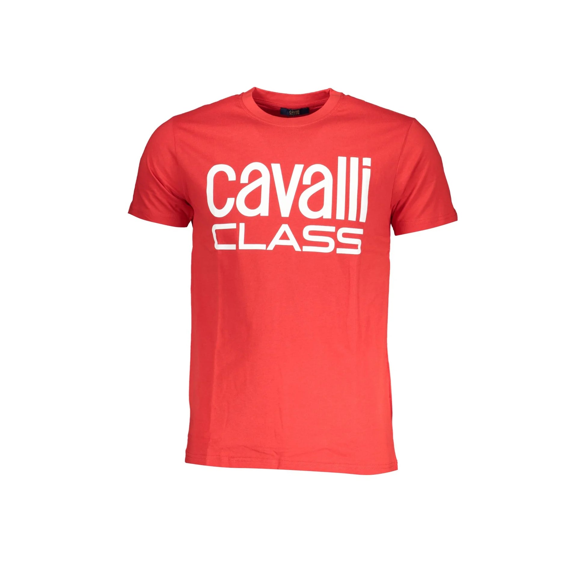 Cavalli Class T-Shirt Maniche Corte Uomo Rossa Stampa Logo Rosso - foto prodotto