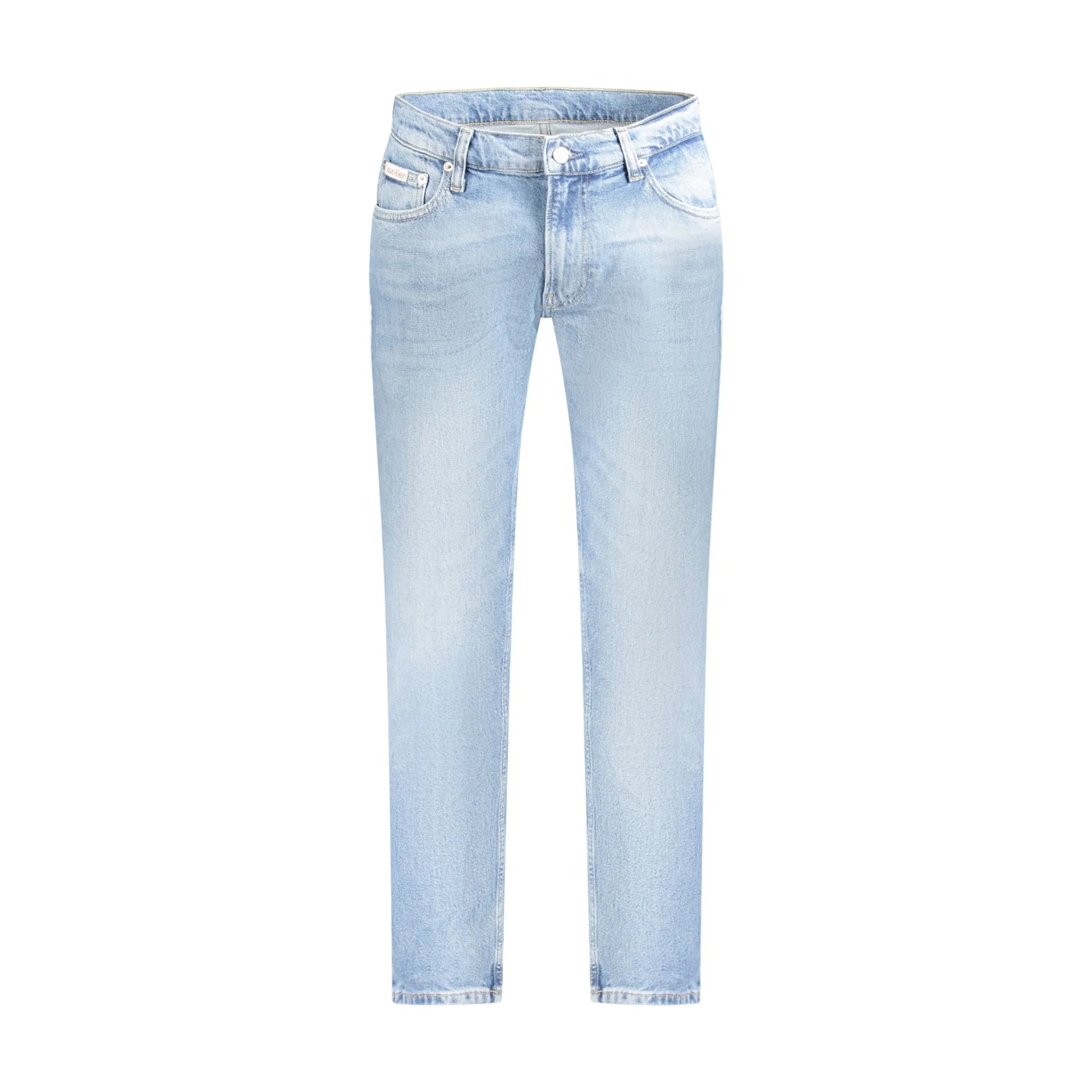 Calvin Klein Jeans Uomo Azzurri Effetto Slavato Logo Azzurro - foto prodotto