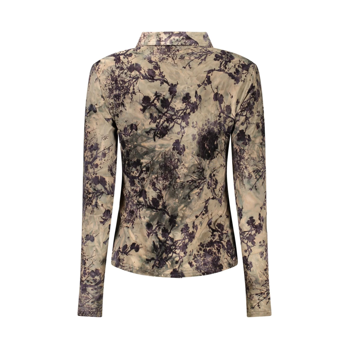 DESIGUAL CAMICIA MANICHE LUNGHE DONNA MARRONE