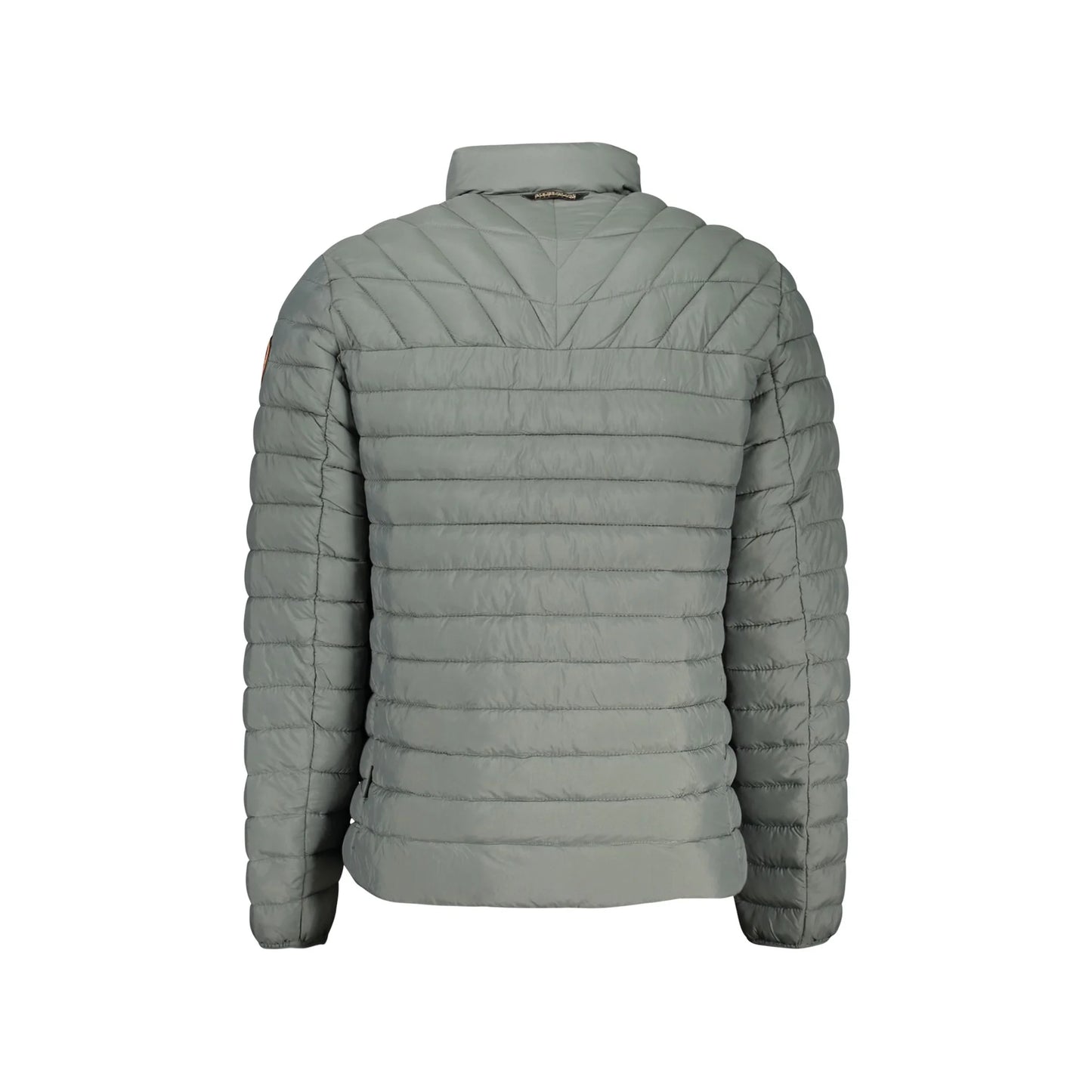 Napapijri Giubbotto Uomo Verde con Zip e Logo Giubbotti e Giacche - vista 2
