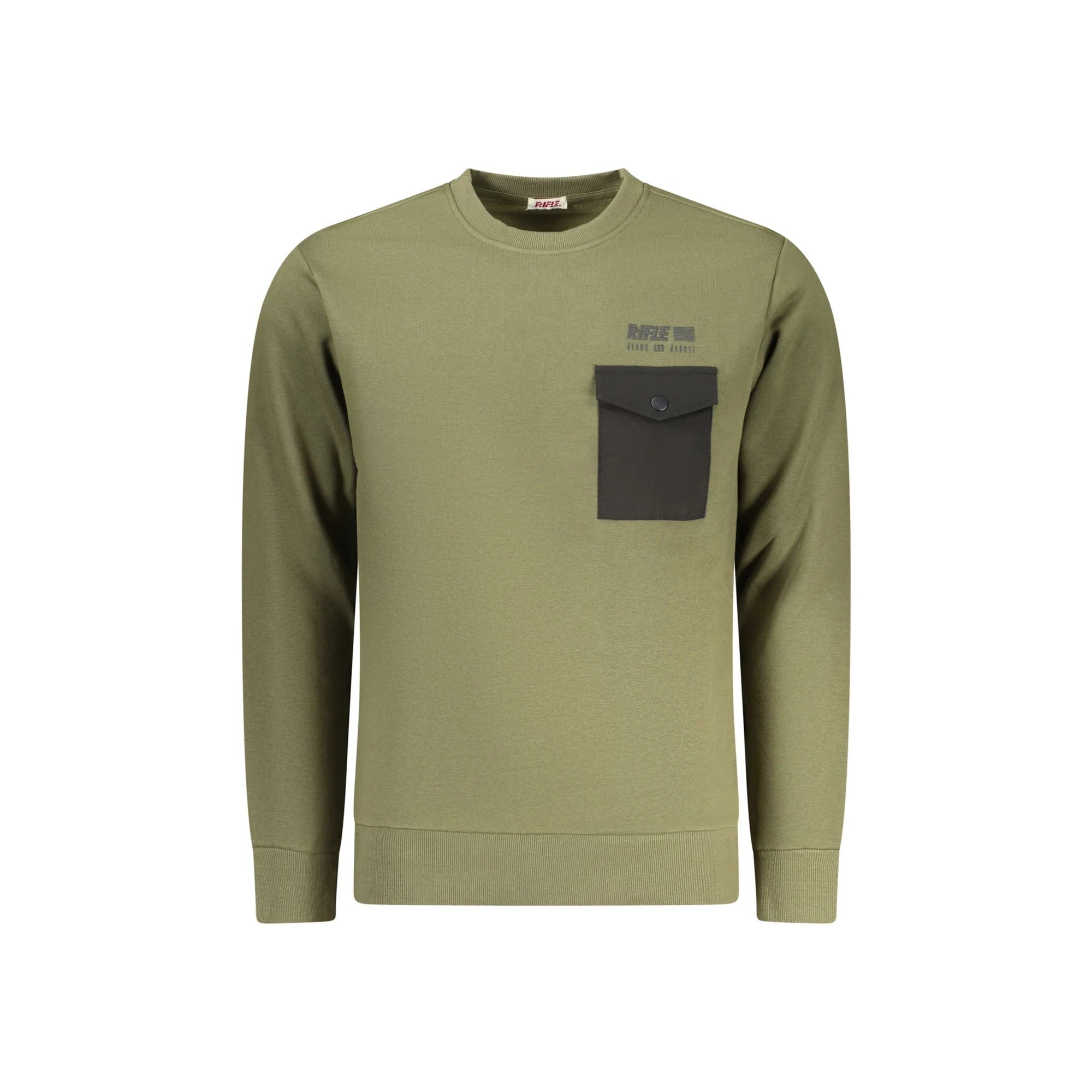 RIFLE FELPA SENZA ZIP UOMO VERDE