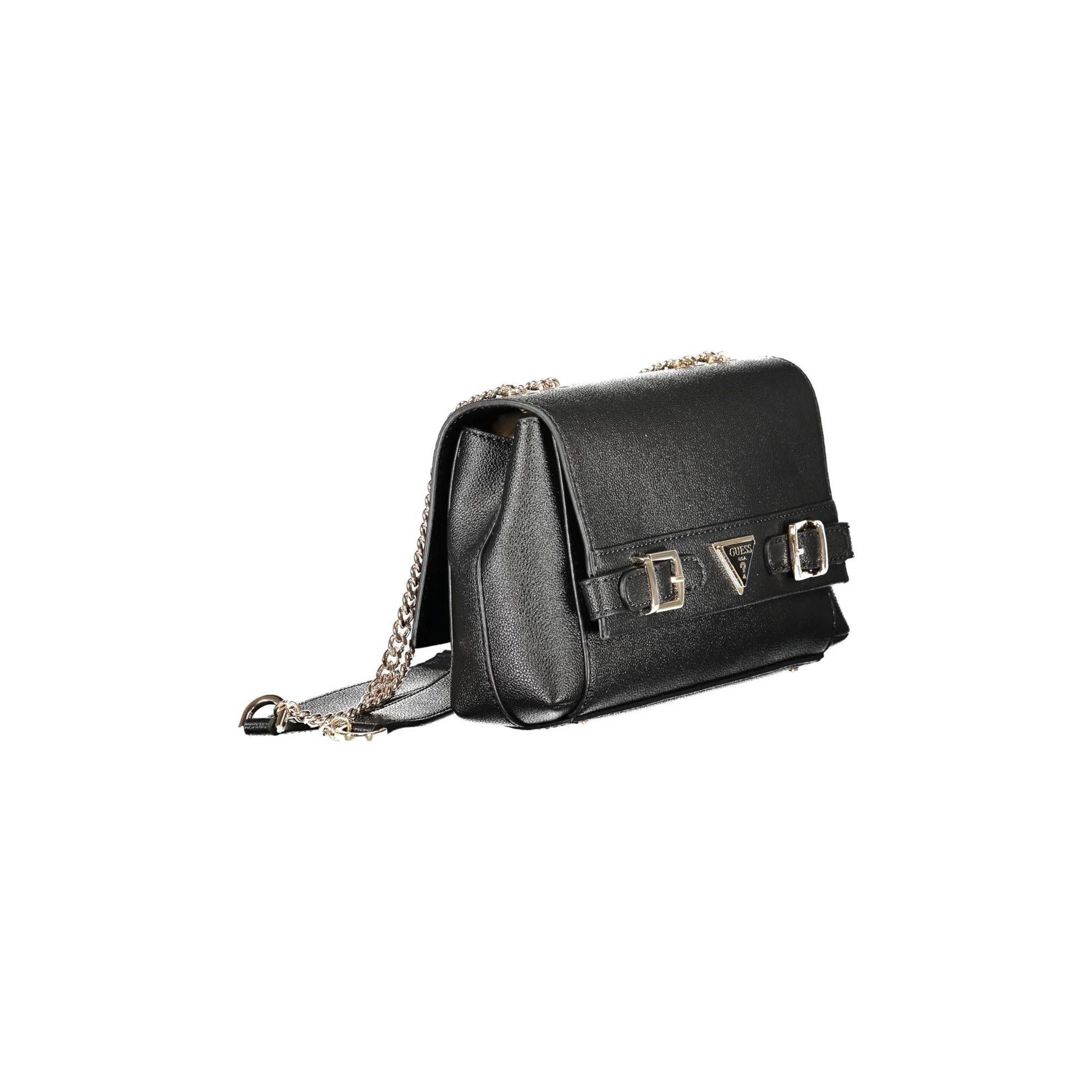 Guess Jeans Borsa a Spalla Donna Nera Logo Borse nero - vista 3
