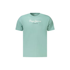 Pepe vaqueros Camiseta de Manga Corta Hombre Azul Estampado Logo