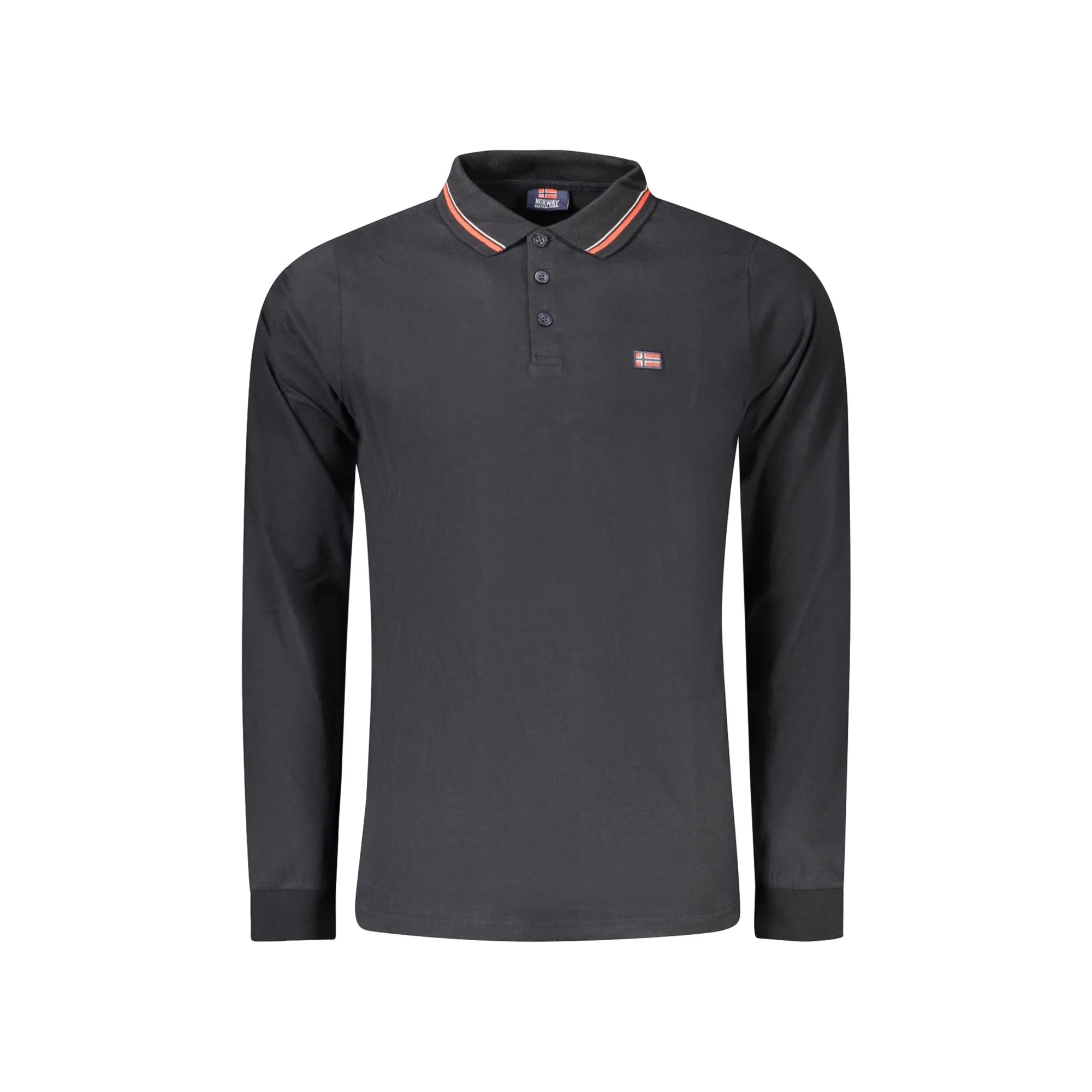 NORWAY 1963 POLO MANICHE LUNGHE UOMO NERO