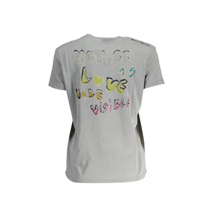 Desigual T-Shirt Maniche Corte Donna Grigia Stampa grigio - vista 2