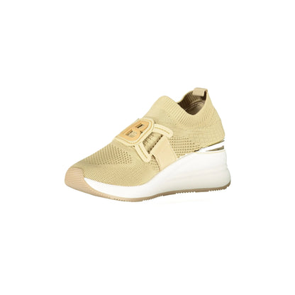 LAURA BIAGIOTTI Sneakers Donna Beige Elastiche con Plateau 6 cm - vista 3