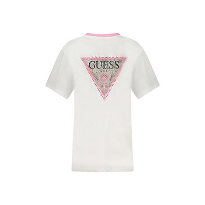 Guess Jeans T-Shirt Maniche Corte Donna Bianca Stampa bianco - vista 2