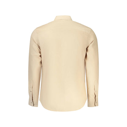 North Sails Camicia Maniche Lunghe Uomo Beige Ricamo Camicie - vista 2