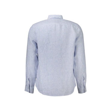 Guess Jeans Camicia Maniche Lunghe Uomo Blu Rigata Camicie - vista 2