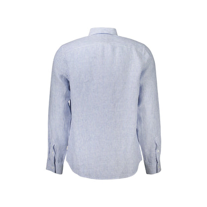Guess Jeans Camicia Maniche Lunghe Uomo Blu Rigata Camicie - vista 2
