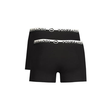 Trussardi Boxer Uomo Nero Stampa Logo Intimo - vista 2