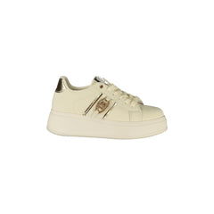 LAURA BIAGIOTTI Sneakers Donna Beige con Lacci e Plateau 5 cm