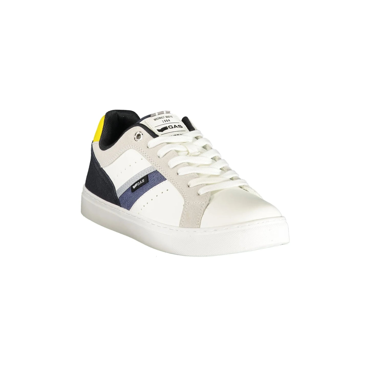 Gas Sneakers Uomo Bianche Lacci Plantare Removibile Logo bianco - vista 2