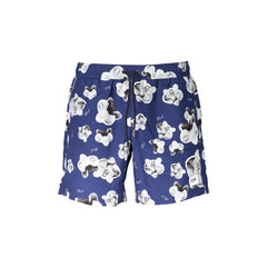 Karl Lagerfeld Beachwear Moška Kopalna Obleka Modra Z Logotipom