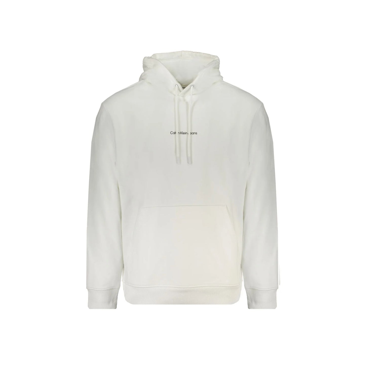 Calvin Klein Felpa Uomo Bianca Cappuccio Garzata Tascone Stampa Felpe Bianco - foto prodotto