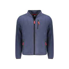 Norway 1963 Felpa Uomo Blu Zip Tasche Applicazione Logo