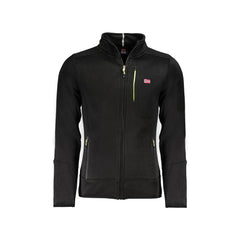 Norway 1963 Felpa Maniche Lunghe con Zip Uomo Nera con Dettagli a Contrasto