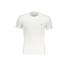 Guess vaqueros camiseta de Manga Corta Hombre Blanca Estampado Logo