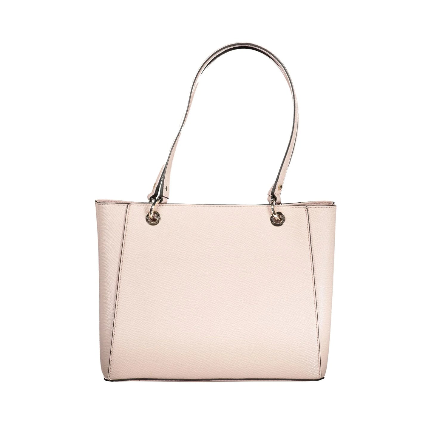 GUESS JEANS Borsa Donna Noelle Rosa Cipria a Spalla con Dettagli a Contrasto Borse - vista 2