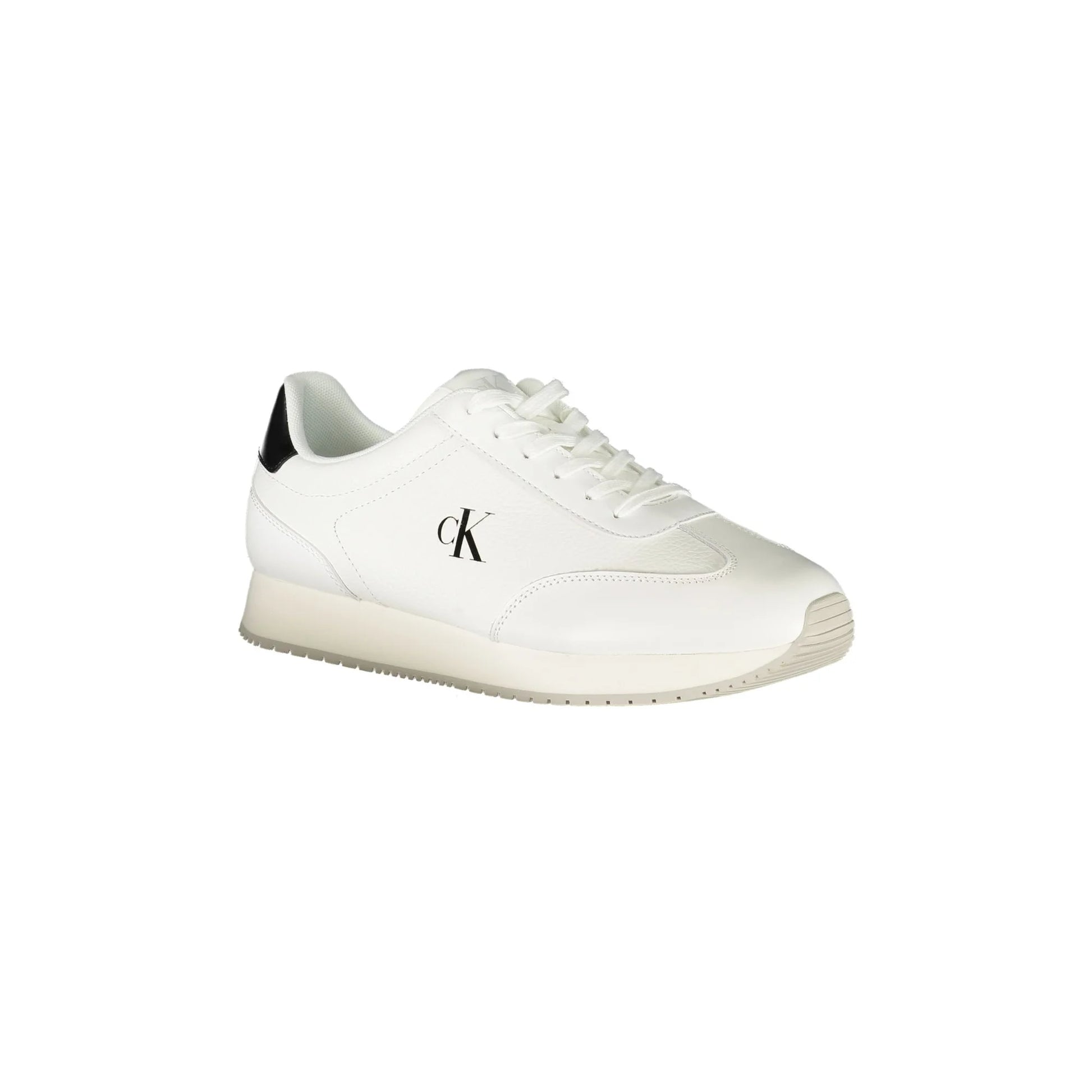 CALVIN KLEIN Sneakers Uomo Bianche con Dettagli Neri e Logo nero - vista 2