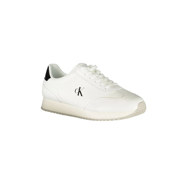 CALVIN KLEIN Sneakers Uomo Bianche con Dettagli Neri e Logo nero - vista 2