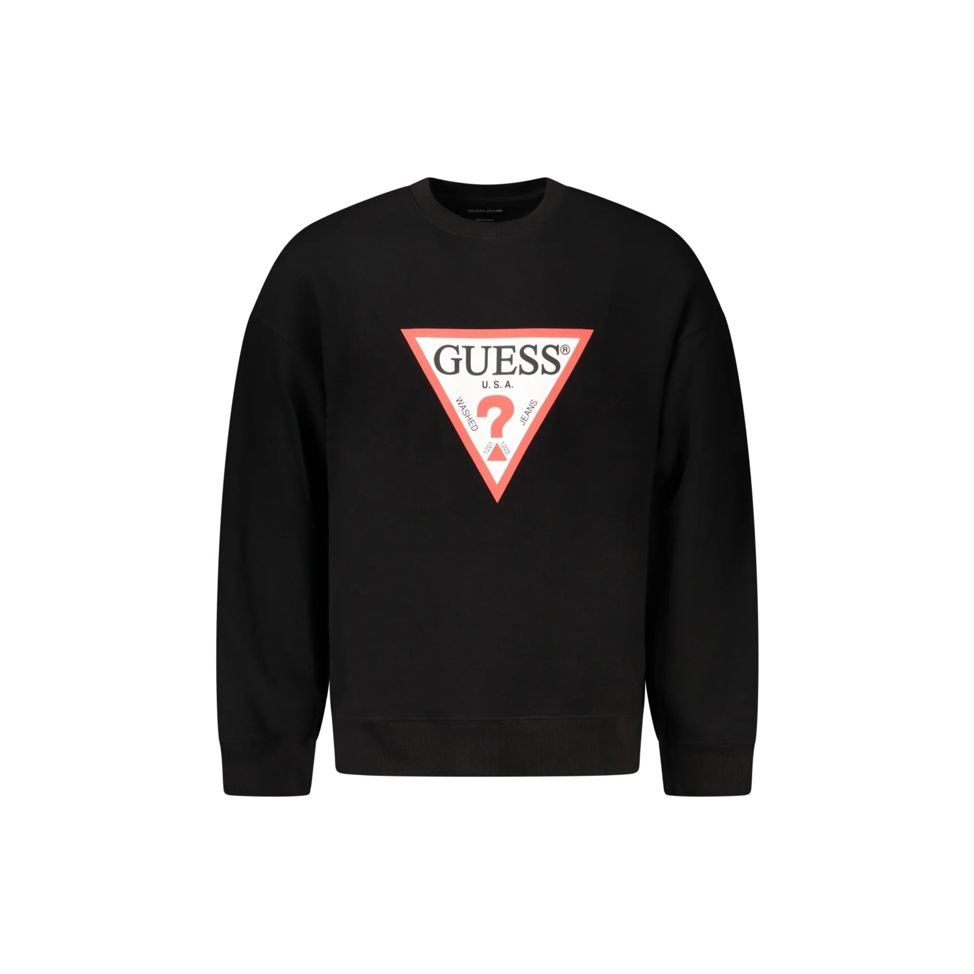 GUESS JEANS FELPA SENZA ZIP UOMO NERO