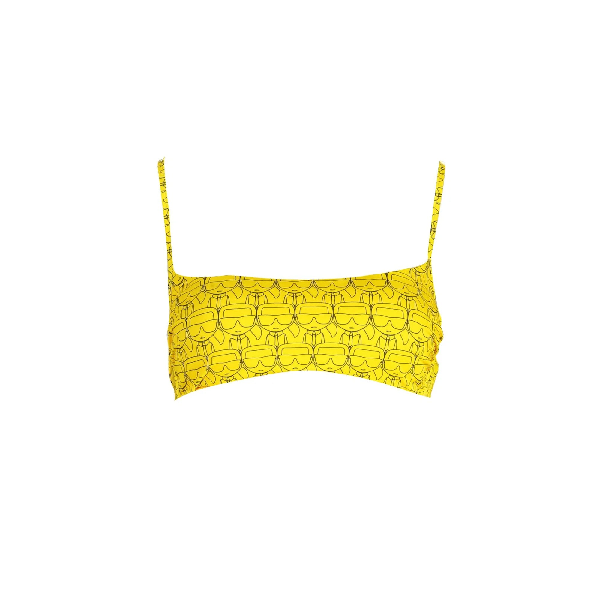 Karl Lagerfeld Beachwear Costume Mare Donna Giallo Imbottitura Removibile - foto prodotto