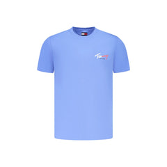 Tommy Hilfiger T-Shirt Maniche Corte Uomo Azzurra Stampa Logo