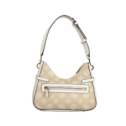 GUESS JEANS Borsa Donna Loralee Beige a Spalla con Zip e Piedini Borse - vista 2