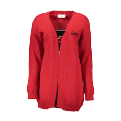 Gaelle Paris Maglia Cardigan Donna Rosso Ricamo