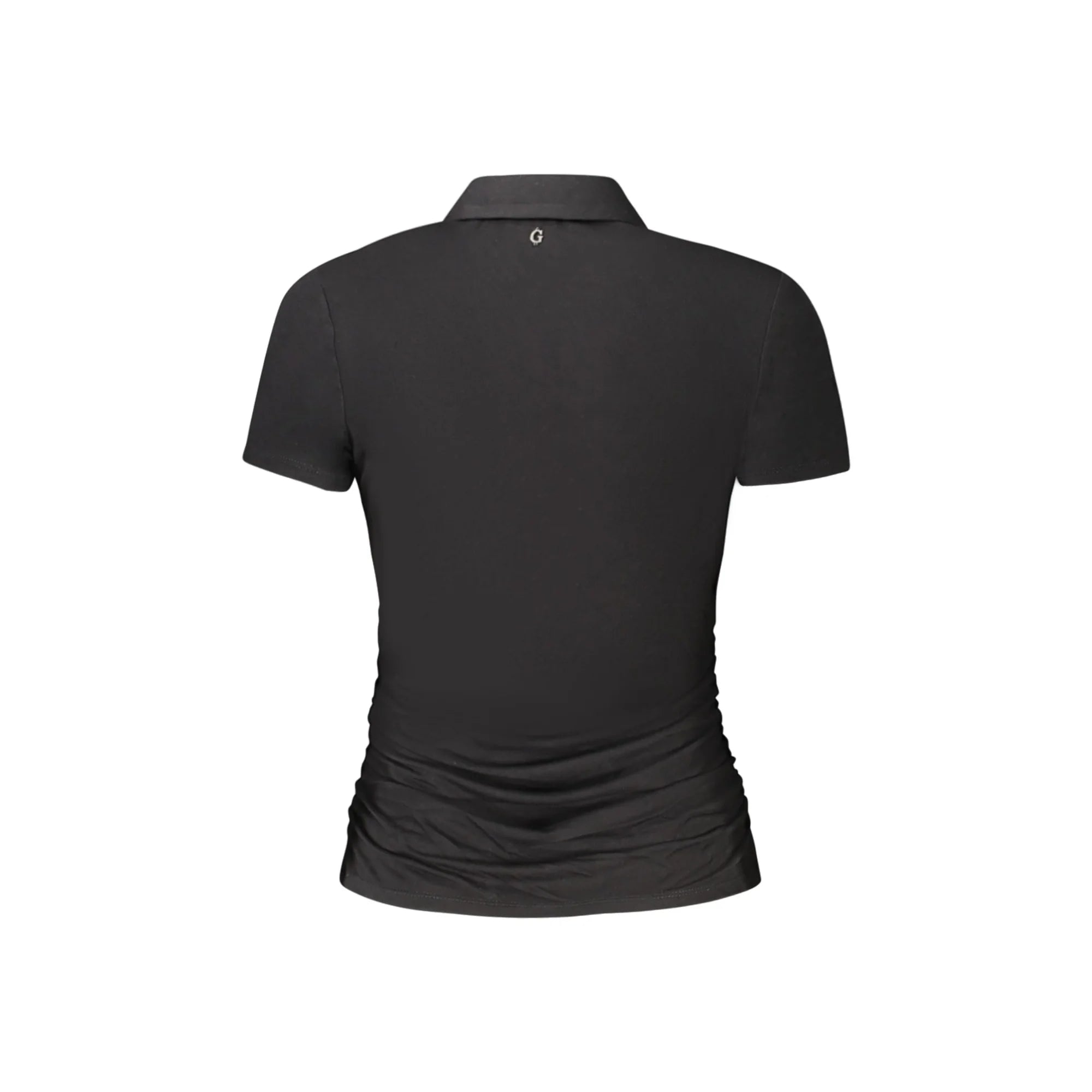 GUESS JEANS T-SHIRT MANICHE CORTE DONNA NERO