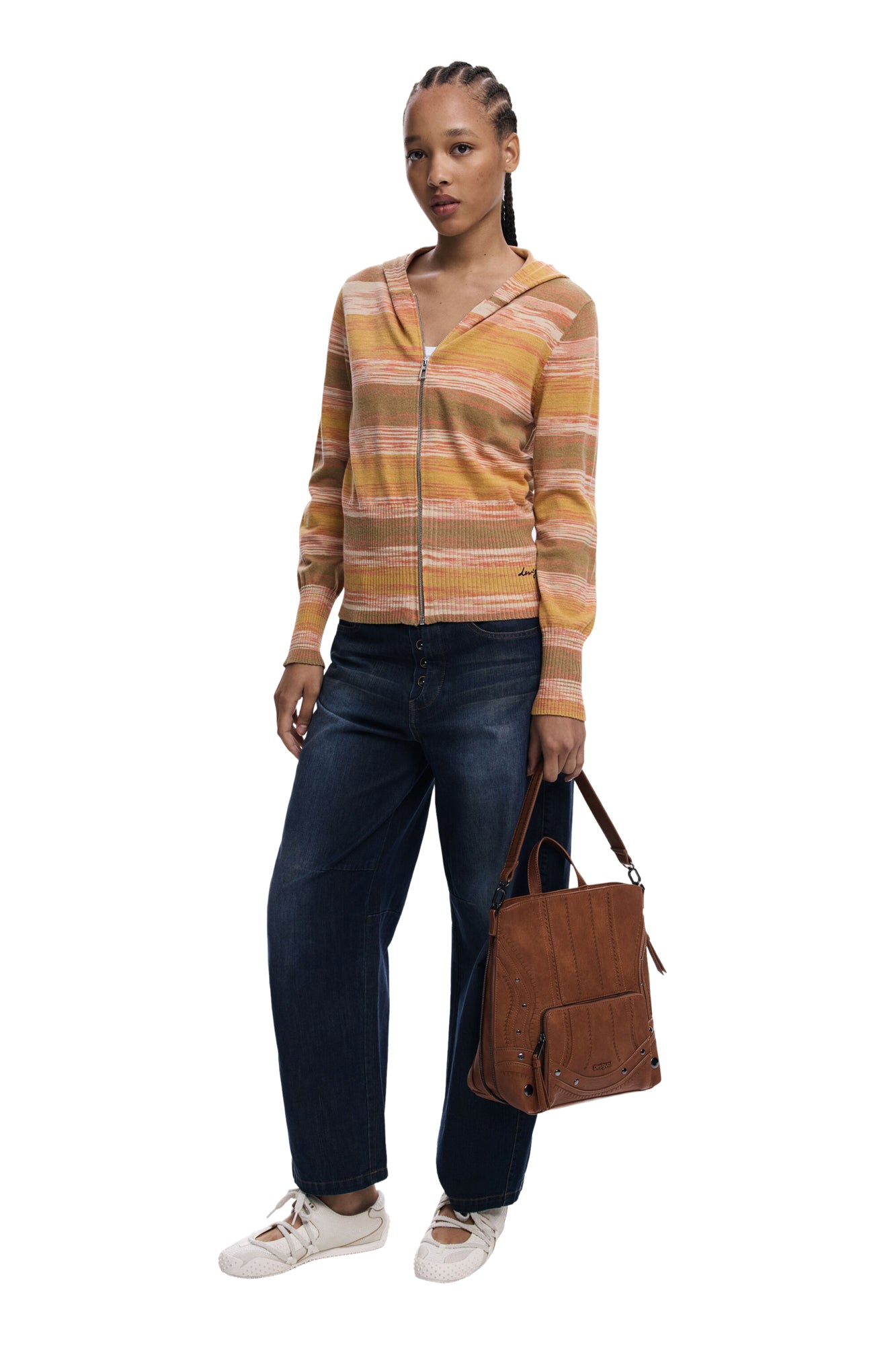 DESIGUAL Zaino Donna Marrone Embro Patch Pretoria Mini