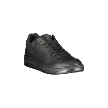 TOMMY HILFIGER Scarpe Sneakers Uomo Nere con Logo e Plantare Removibile nero - vista 2