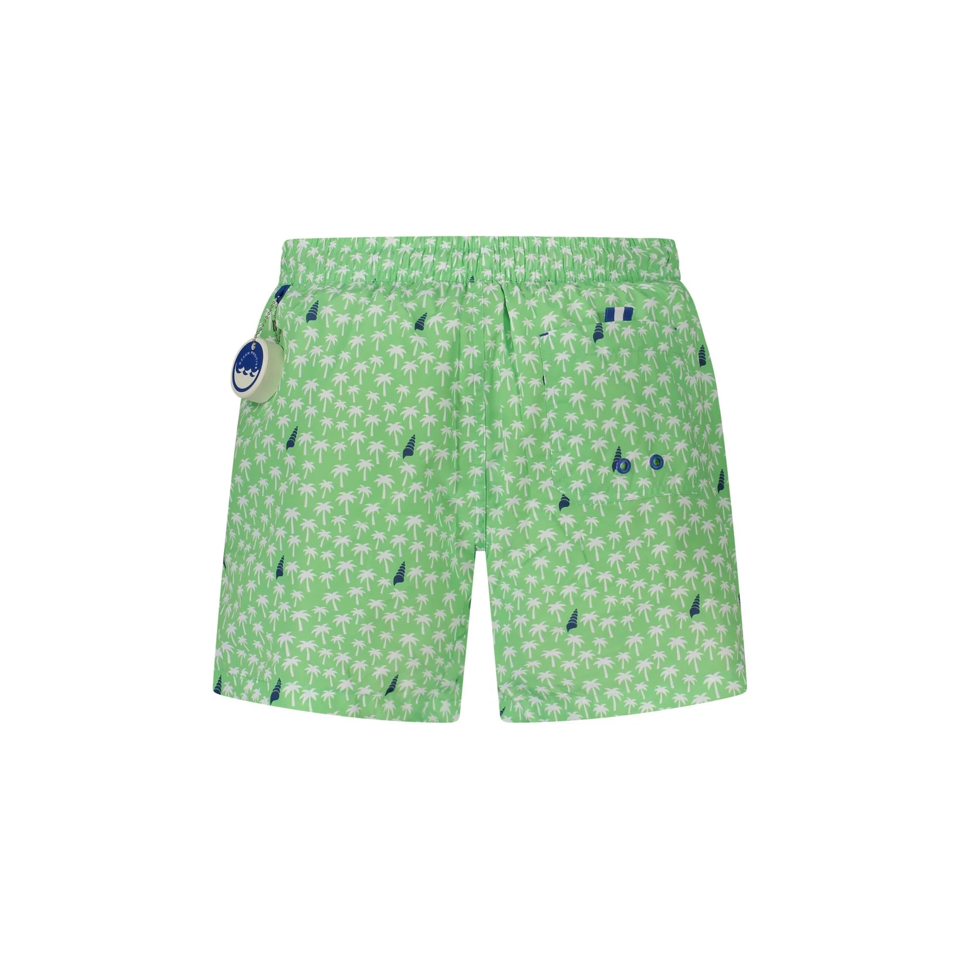 North Sails Costume da Mare Uomo Verde Dettagli a Contrasto Logo - vista 2