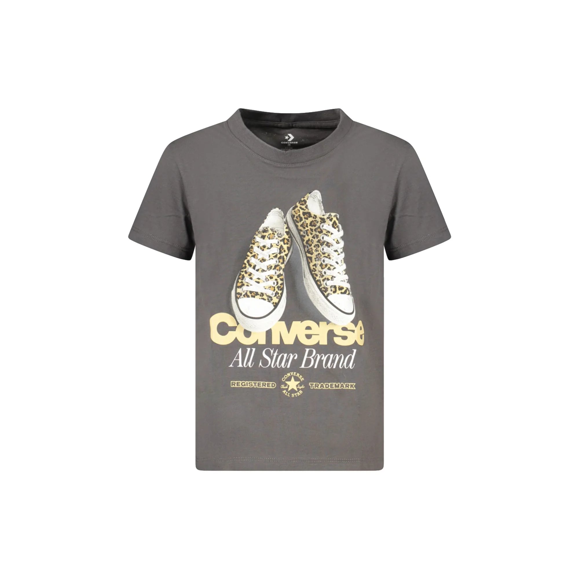 CONVERSE T-SHIRT MANICHE CORTE BAMBINA GRIGIO