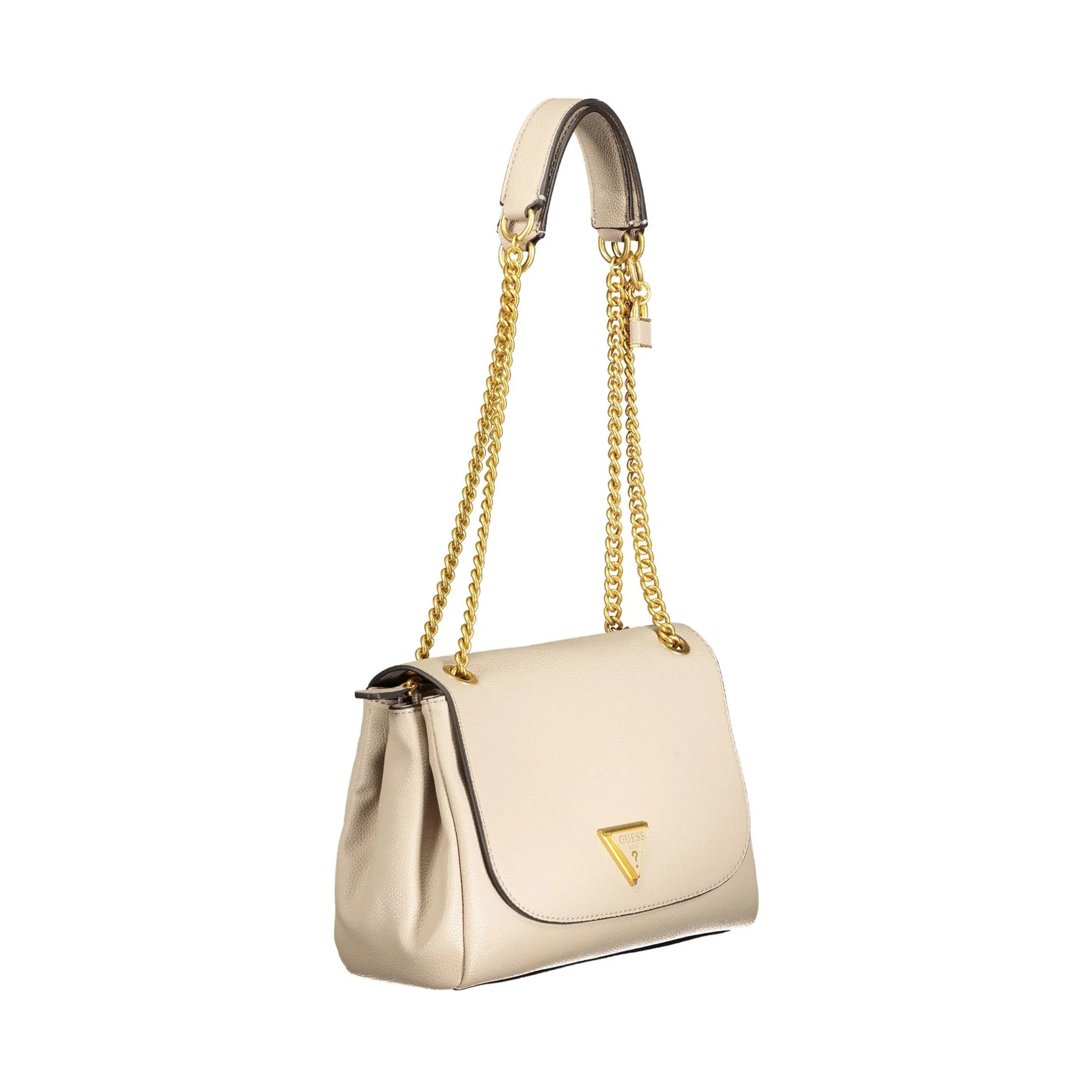 GUESS JEANS Borsa Donna Beige Cosette a Tracolla con Catena e Doppio Scomparto Borse - vista 3